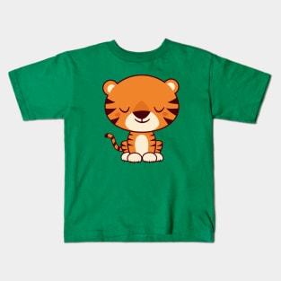 Kawaii Cute and Adorable Tiger Kids T-Shirt